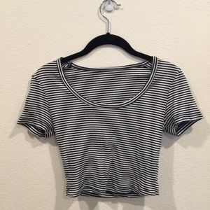American Apparel striped crop top